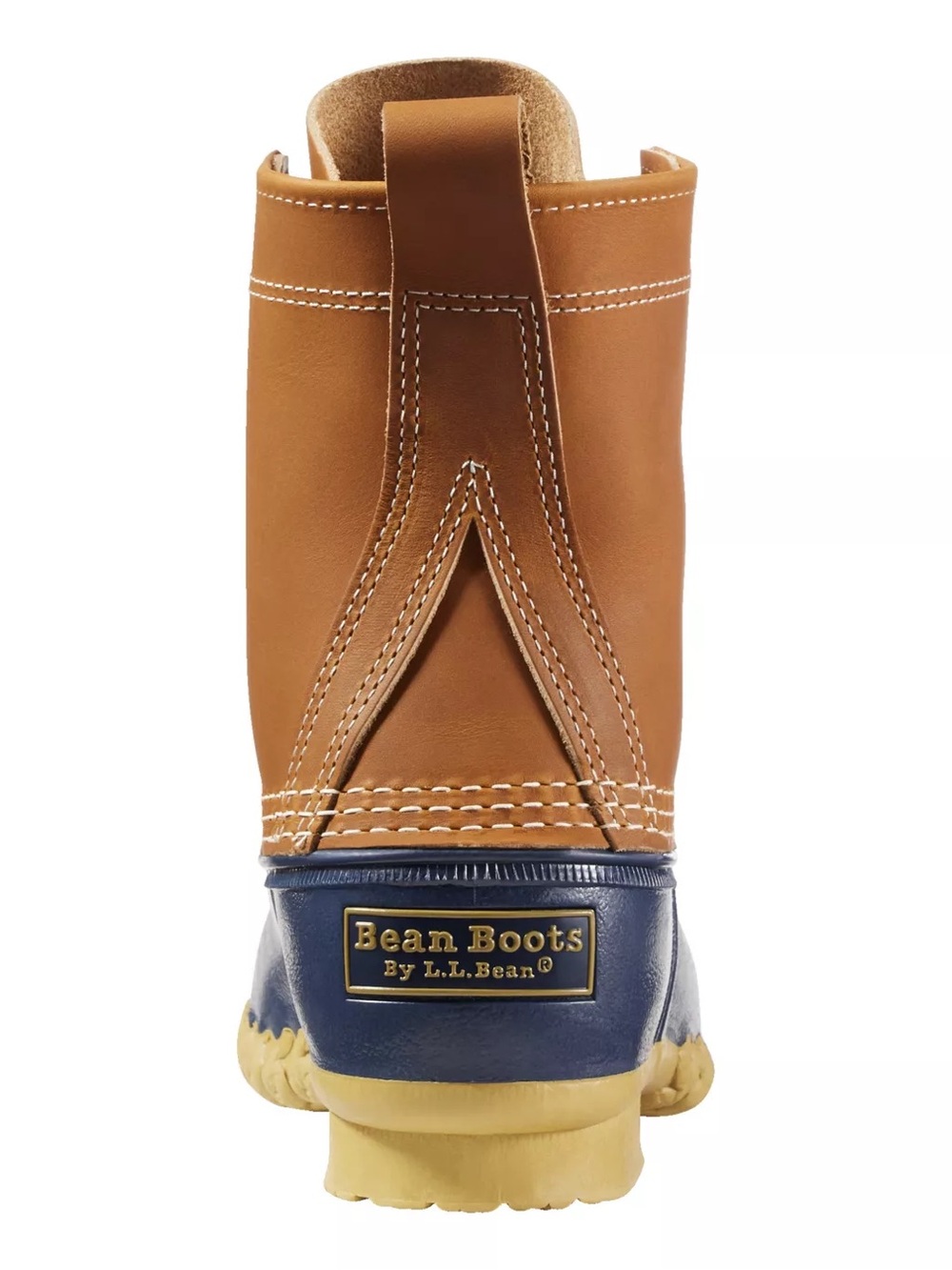 LL Bean - Women's Bean Boots, 8" - Tan/Navy - Size 8 - Picture 2 of 10